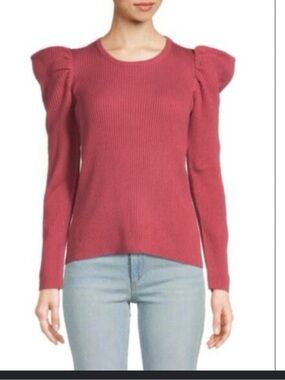 NWT Joe’s Jeans Pink Ribbed Shoulder Long Sleeve Sweater Xl